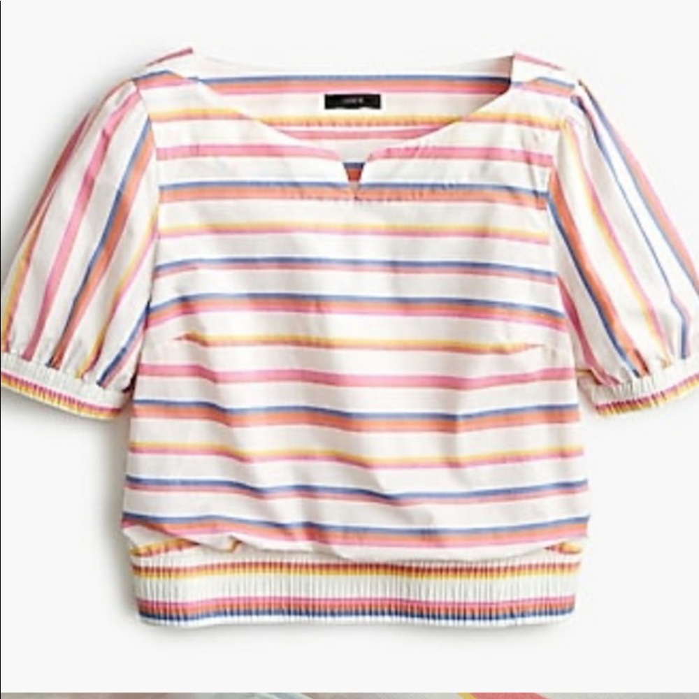 J. Crew cropped cinched-waist top
